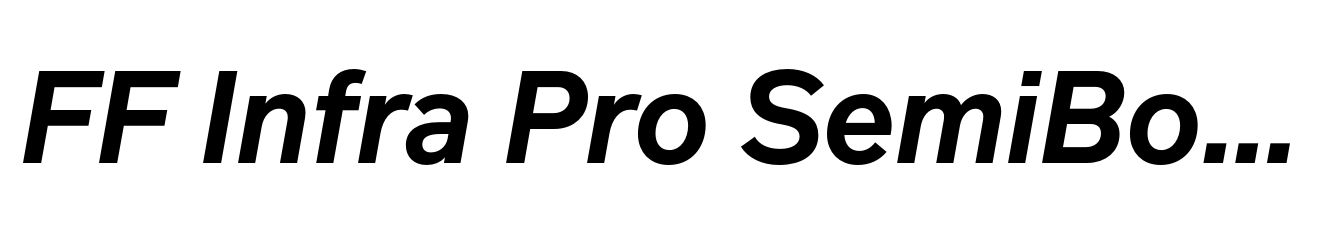 FF Infra Pro SemiBold Italic